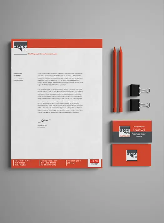 Abode-PR stationery