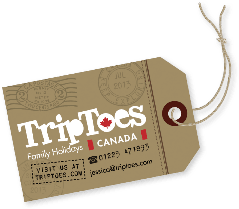 The business cards were designed as luggage labels to reflect the fun and friendly brand identity. 